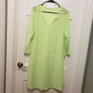 NWT The Balance Collection Swimsuit/Beachwear Coverup Size XL, Lime Ice